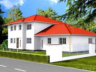 Massivhaus Mediteran Doppelhaus 215 von SYSTEMHAUS HAUSVERTRIEB Schlüsselfertig ab 429960€, Stadtvilla Außenansicht 2