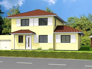 Massivhaus Mediterran 156 von SYSTEMHAUS HAUSVERTRIEB Schlüsselfertig ab 347710€, Stadtvilla Außenansicht 1