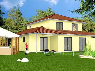 Massivhaus Mediterran 156 von SYSTEMHAUS HAUSVERTRIEB Schlüsselfertig ab 347710€, Stadtvilla Außenansicht 3