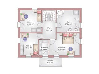 Fertighaus Mediterran 160 von HEFA Haus Schlüsselfertig ab 281462€, Stadtvilla Grundriss 2