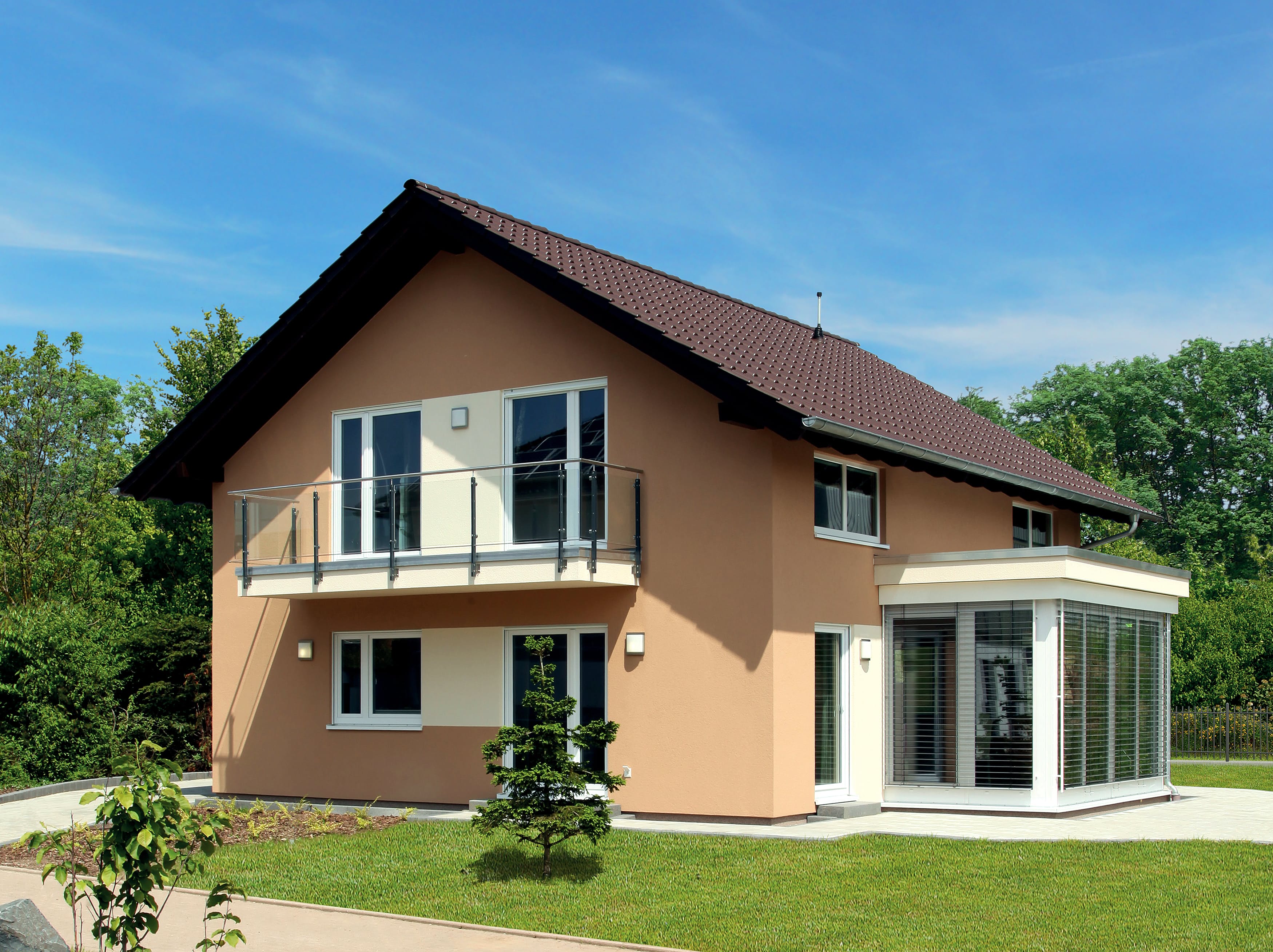 Fertighaus MH Erfurt - MEDLEY 3.0 von FingerHaus Schlüsselfertig ab 416691€, Satteldach-Klassiker Außenansicht 1