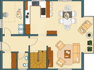 Fertighaus MEDLEY 3.0 200 B W WG2 von FingerHaus, Stadtvilla Grundriss 1