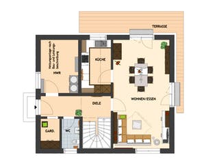 Fertighaus MEDLEY 3.0 102 A S100 von FingerHaus, Satteldach-Klassiker Grundriss 1