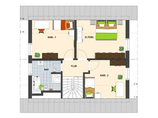 Fertighaus MEDLEY 3.0 102 A S100 von FingerHaus, Satteldach-Klassiker Grundriss 2