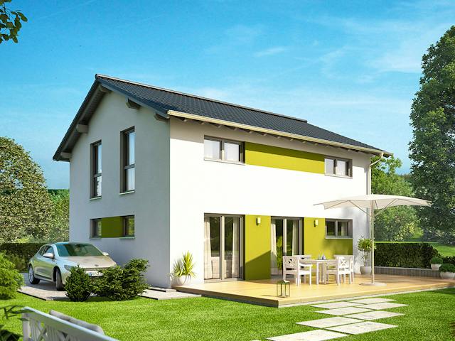 Fertighaus MEDLEY 3.0 110 A S215 von FingerHaus Schlüsselfertig ab 345889€, Satteldach-Klassiker Außenansicht 1