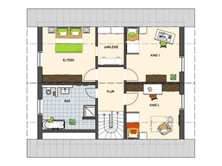 Fertighaus MEDLEY 3.0 410 B S100 WG von FingerHaus, Satteldach-Klassiker Grundriss 2