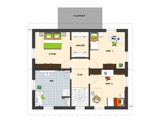 Fertighaus MEDLEY 3.0 410 B S215 WG von FingerHaus, Satteldach-Klassiker Grundriss 2