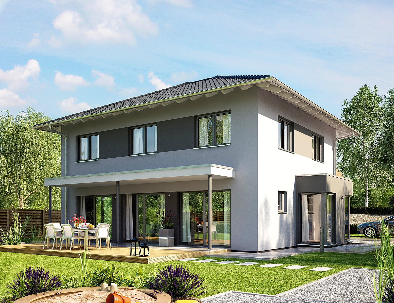 Fertighaus MEDLEY 3.0 410 C W von FingerHaus Schlüsselfertig ab 380101€, Stadtvilla Außenansicht 1