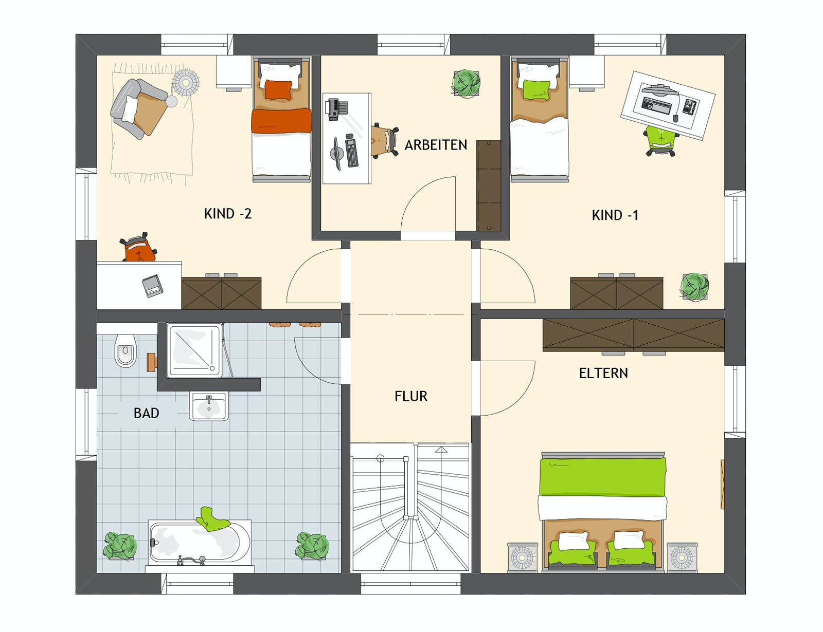 Fertighaus MEDLEY 3.0 410 C W von FingerHaus Schlüsselfertig ab 380101€, Stadtvilla Grundriss 2
