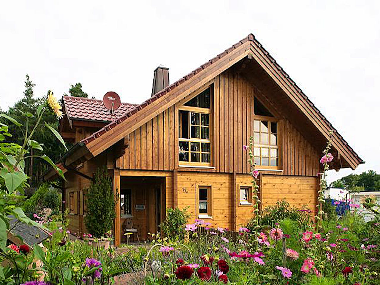 Blockhaus Mehlingen von Rems-Murr-Holzhaus Ausbauhaus ab 309476€, Satteldach-Klassiker Außenansicht 1