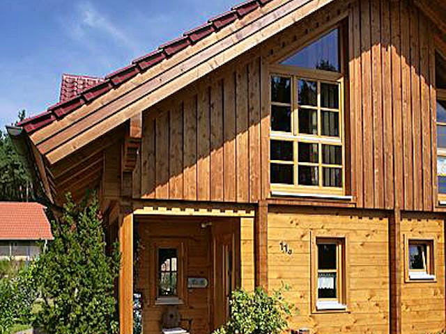 Blockhaus Mehlingen von Rems-Murr-Holzhaus Ausbauhaus ab 309476€, Satteldach-Klassiker Außenansicht 4