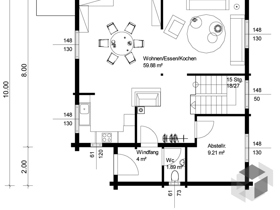 Mehlingen von Rems-Murr-Holzhaus Grundriss