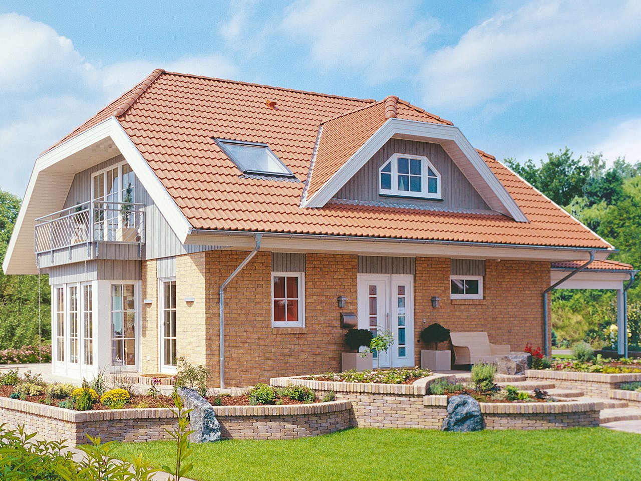 Fertighaus Meierwik von Danhaus Deutschland Schlüsselfertig ab 412305€, Satteldach-Klassiker Außenansicht 1