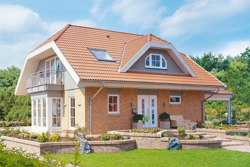 Fertighaus Meierwik von Danhaus Deutschland Schlüsselfertig ab 412305€, Satteldach-Klassiker Außenansicht 1