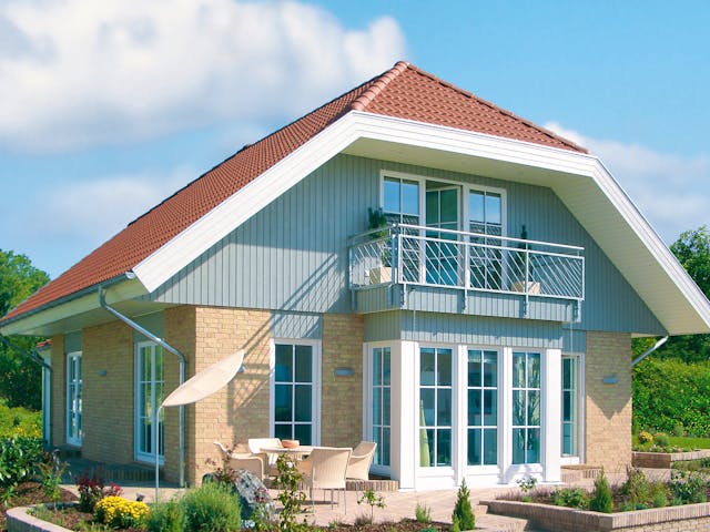 Fertighaus Meierwik von Danhaus Deutschland Schlüsselfertig ab 412305€, Satteldach-Klassiker Außenansicht 2