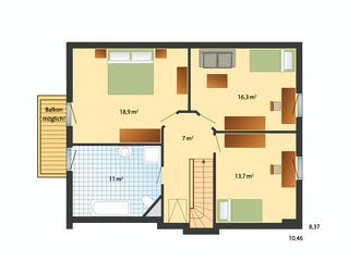 Fertighaus Meierwik von Danhaus Deutschland Schlüsselfertig ab 412305€, Satteldach-Klassiker Grundriss 2