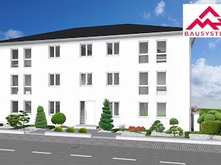 Massivhaus Mehrfamilienhaus mit 9 Wohneinheiten von Mein Haus Bausysteme, Stadtvilla Außenansicht 4