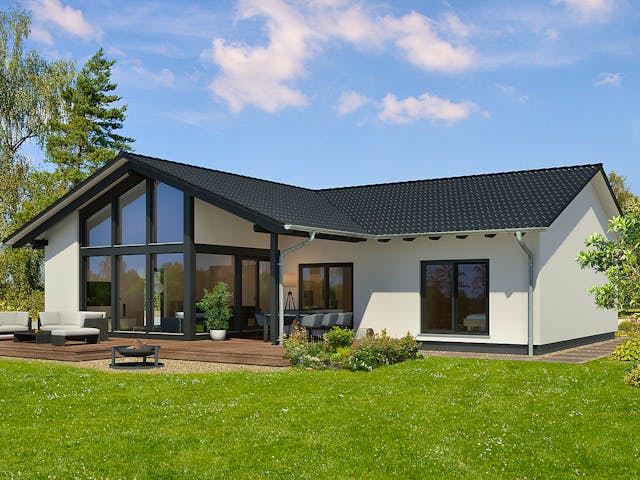 Fertighaus Midsommer Winkelbungalow von Meisterstück-HAUS, Bungalow Außenansicht 1