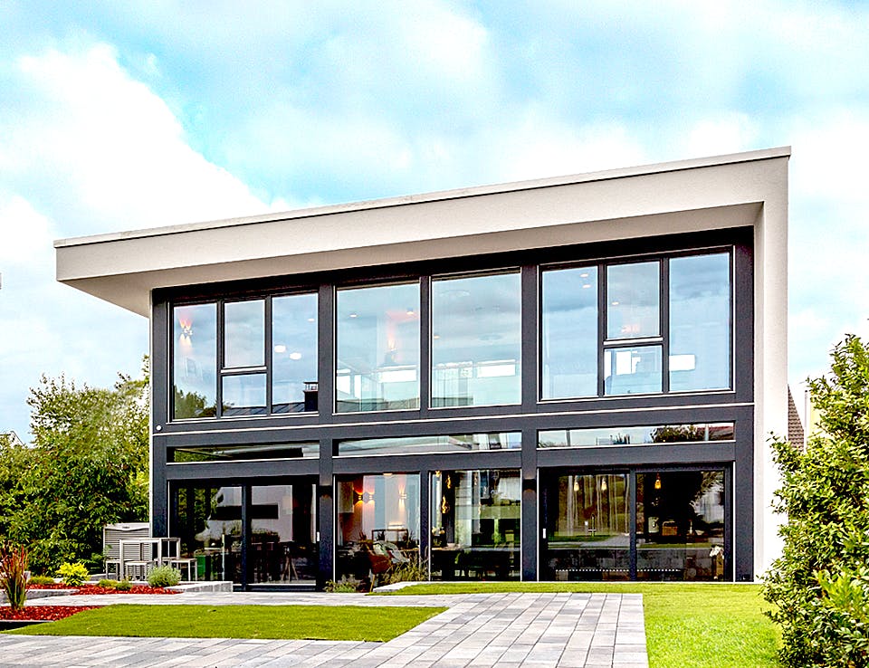 Fertighaus FUSION - Musterhaus Mannheim von Meisterstück-HAUS Schlüsselfertig ab 509996€, Fachwerk Außenansicht 3