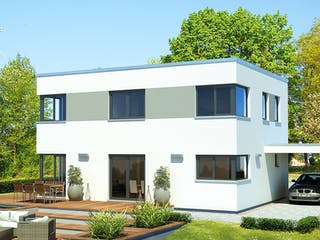 Fertighaus Mein Bauhaus von Meisterstück-HAUS Schlüsselfertig ab 338009€, Cubushaus Außenansicht 1