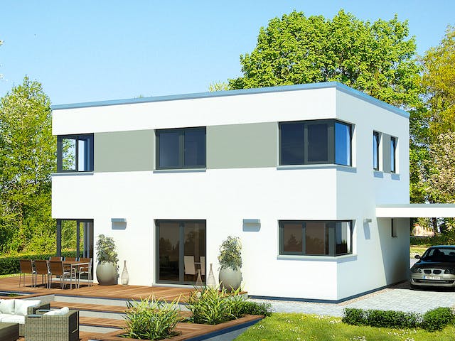 Fertighaus Mein Bauhaus von Meisterstück-HAUS, Cubushaus Außenansicht 1