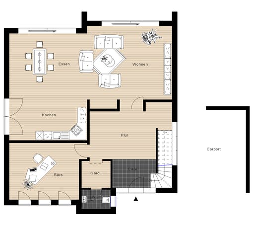 Meisterwerk - Flachdach210 Floorplan 1