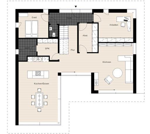 Meisterwerk - Flachdach250 Floorplan 1
