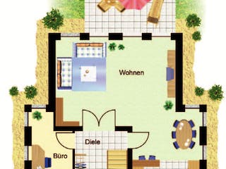 Massivhaus Merano von VARIANT-HAUS Bausatzhaus ab 43177€, Pultdachhaus Grundriss 1