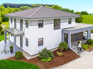 Fertighaus Haas MH Falkenberg 150 von Haas Fertigbau Schlüsselfertig ab 372000€, Stadtvilla Außenansicht 2