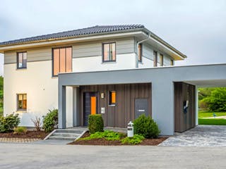 Fertighaus Haas MH Falkenberg 150 von Haas Fertigbau Schlüsselfertig ab 372000€, Stadtvilla Außenansicht 3