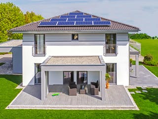 Fertighaus Haas MH Falkenberg 150 von Haas Fertigbau Schlüsselfertig ab 372000€, Stadtvilla Außenansicht 4