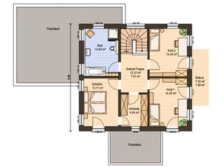 Fertighaus Haas MH Falkenberg 150 von Haas Fertigbau Schlüsselfertig ab 372000€, Stadtvilla Grundriss 2