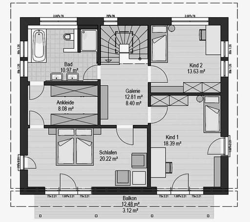 Musterhaus Falkenberg B 168 Floorplan 2