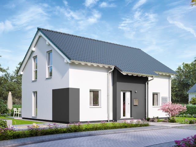 Fertighaus München von Fingerhut Haus Schlüsselfertig ab 431864€, Satteldach-Klassiker Außenansicht 1