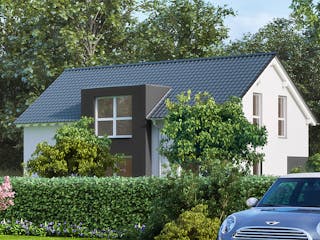 Fertighaus München von Fingerhut Haus Schlüsselfertig ab 431864€, Satteldach-Klassiker Außenansicht 2