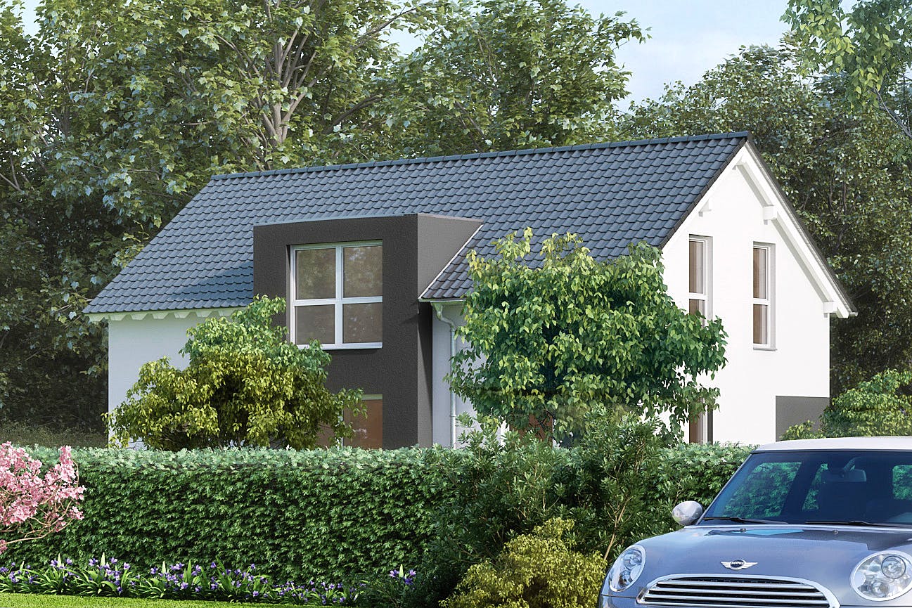 Fertighaus München von FINGERHUT-HAUS Schlüsselfertig ab 430287€, Satteldach-Klassiker Außenansicht 2