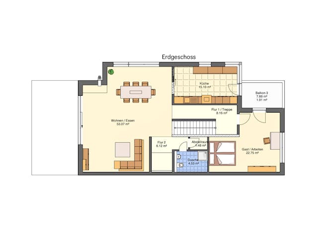 Massivhaus Flachdachhaus am Hang von Massivhaus Rhein Lahn, Cubushaus Grundriss 1 Massivhaus Flachdachhaus am Hang von Massivhaus Rhein Lahn, Cubushaus Grundriss 1