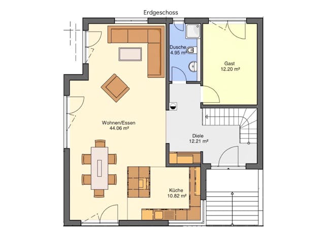 Massivhaus Elegantes Flachdachhaus am Hang von Massivhaus Rhein Lahn, Cubushaus Grundriss 1 Massivhaus Elegantes Flachdachhaus am Hang von Massivhaus Rhein Lahn, Cubushaus Grundriss 1