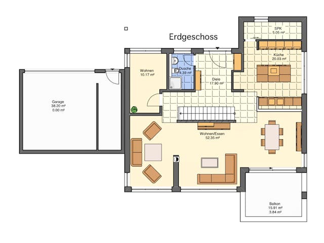 Massivhaus Ultramodern mit Panoramablick von Massivhaus Rhein Lahn, Cubushaus Grundriss 1