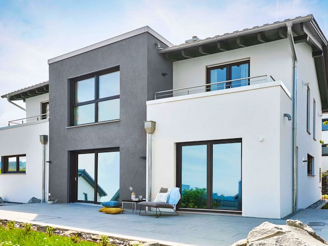 Fertighaus Stuttgart von Fingerhut Haus Schlüsselfertig ab 634703€, Satteldach-Klassiker Außenansicht 1