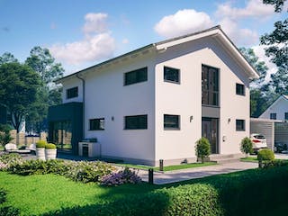 Massivhaus ARCHITEKTENHAUS ALLEA von Kern-Haus Chemnitz Schlüsselfertig ab 365900€, Satteldach-Klassiker Außenansicht 2