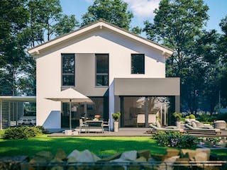 Massivhaus ARCHITEKTENHAUS ALLEA von Kern-Haus Chemnitz Schlüsselfertig ab 365900€, Satteldach-Klassiker Außenansicht 3