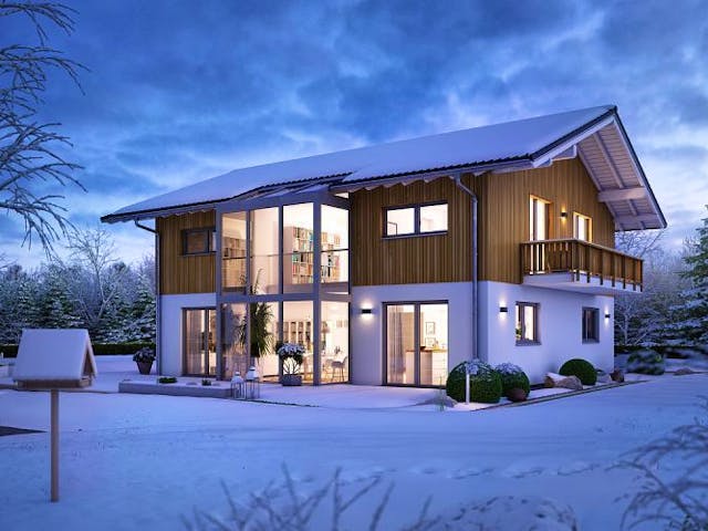 Massivhaus ARCHITEKTENHAUS APOS von Kern-Haus Chemnitz Schlüsselfertig ab 592900€, Satteldach-Klassiker Außenansicht 2