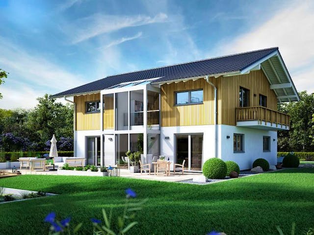 Massivhaus ARCHITEKTENHAUS APOS von Kern-Haus Chemnitz Schlüsselfertig ab 592900€, Satteldach-Klassiker Außenansicht 3