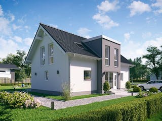 Massivhaus ARCHITEKTENHAUS AURO von Kern-Haus Chemnitz Schlüsselfertig ab 382900€, Satteldach-Klassiker Außenansicht 1