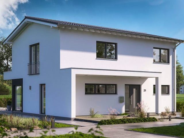 Massivhaus ARCHITEKTENHAUS ELEA von Kern-Haus Chemnitz Schlüsselfertig ab 518900€, Satteldach-Klassiker Außenansicht 2