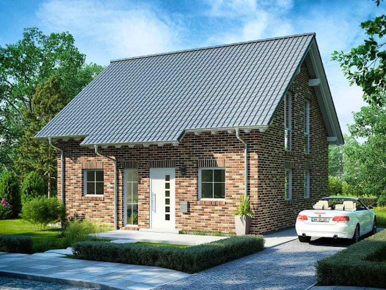 Massivhaus ARCHITEKTENHAUS ESPRIT KLINKER von Kern-Haus Chemnitz Schlüsselfertig ab 322900€, Außenansicht 1