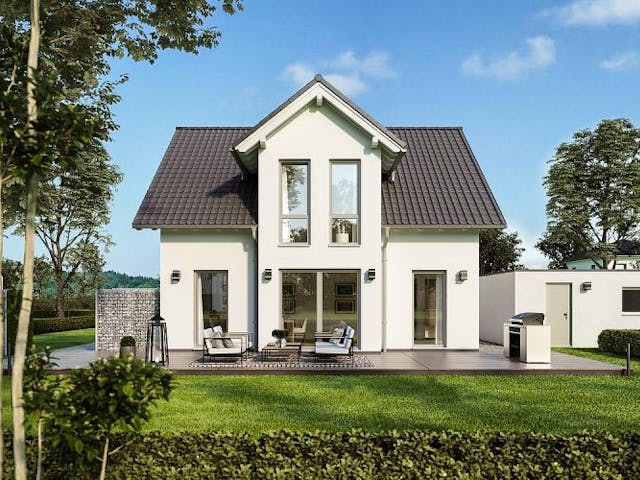 Massivhaus ARCHITEKTENHAUS ESPRIT von Kern-Haus Chemnitz Schlüsselfertig ab 322900€, Satteldach-Klassiker Außenansicht 1