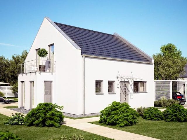 Massivhaus ARCHITEKTENHAUS KOMFORT TRENDLINE von Kern-Haus Chemnitz Schlüsselfertig ab 336900€, Außenansicht 1