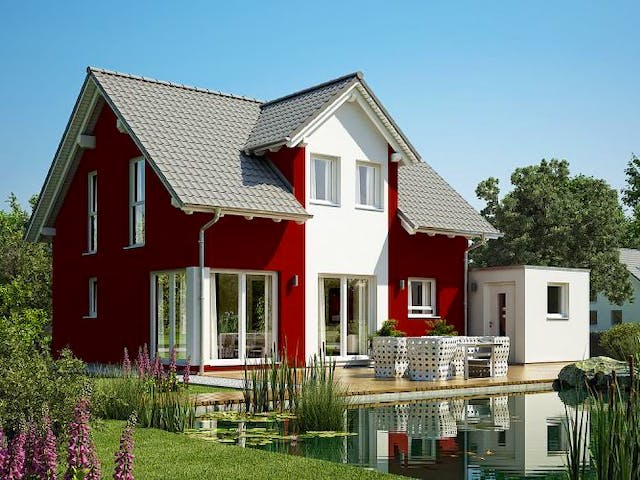 Massivhaus ARCHITEKTENHAUS LOOP PLUS von Kern-Haus Chemnitz Schlüsselfertig ab 285900€, Satteldach-Klassiker Außenansicht 1